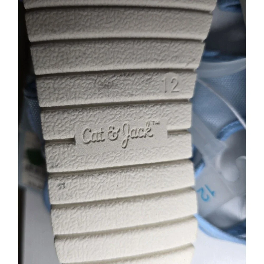 Cat & Jack Kids Noa EVA Footbed Sandals Toddler Size 12 Light Blue NWT
